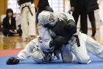 平成26年度日本拳法連盟鏡開き式
紅白試合・段の部。国士舘高校・工藤の逆捕り。